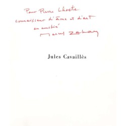 Jules Cavaillès, par Marcel Zahar, Éditions Pierre Cailler
