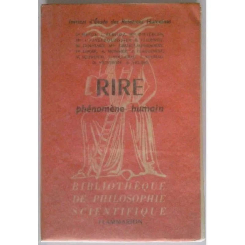 Introduction à l’étude scientifique du rire phénomène humain , collectif, Flammarion